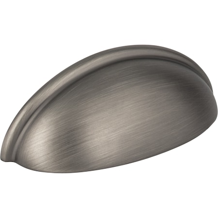 3 Center-to-Center Brushed Pewter Florence Cabinet Cup Pull